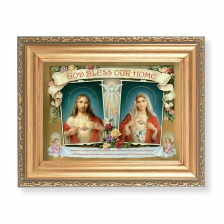 The Sacred Hearts Antique Gold Framed Art