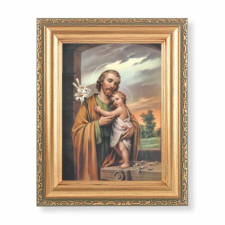 St. Joseph Antique Gold Framed Art