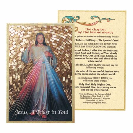 Divine Mercy Gold Foil Mosaic Plaque