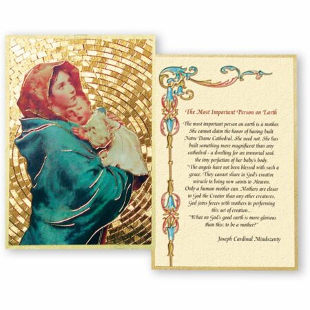 Our Lady of the Streets Gold Foil Mosaic Plaque