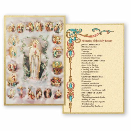 Mystery of the Rosary Gold Foil Mosaic Plaque