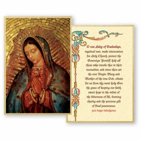 Our Lady of Guadalupe Gold Foil Mosaic Plaque