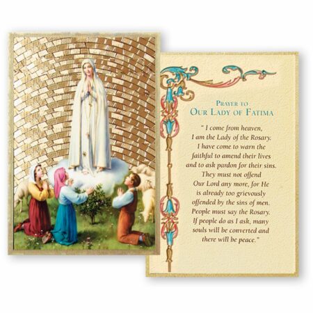 Our Lady of Fatima Gold Foil Mosaic Plaque