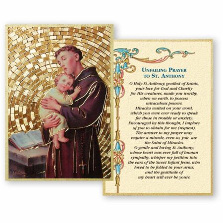 St. Anthony Gold Foil Mosaic Plaque