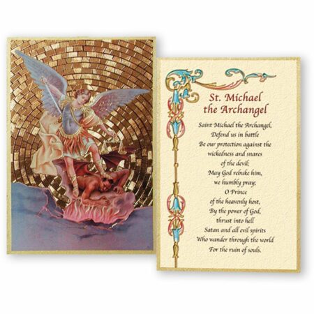 St. Michael Gold Foil Mosaic Plaque