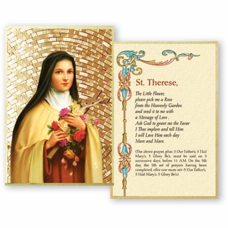 St. Therese Gold Foil Mosaic Plaque