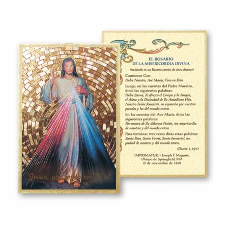 Divine Mercy (Spanish) Gold Foil Mosaic Plaque