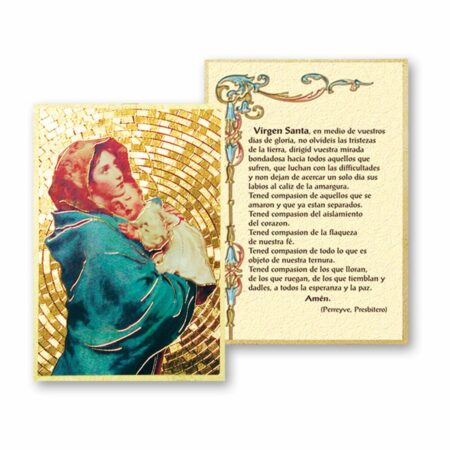 Madonna of the Streets (Spanish) Gold Foil Mosaic Plaque