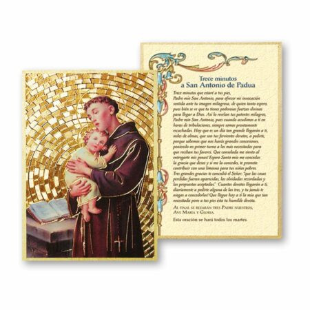 St. Anthony (Spanish) Gold Foil Mosaic Plaque