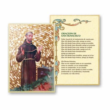 St. Francis (Spanish) Gold Foil Mosaic Plaque