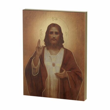 Sacred Heart of Jesus Textured Wood