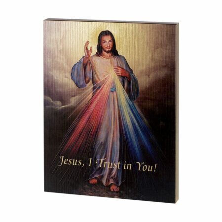 Divine Mercy Textured Wood