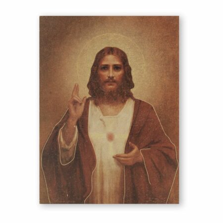 Sacred Heart of Jesus Textured Wood