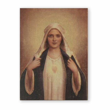 Immaculate Heart of Mary Textured Wood