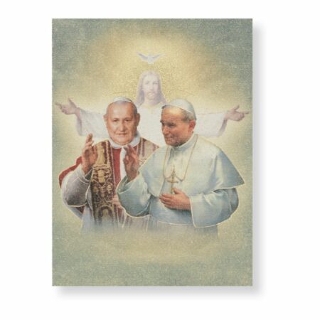 Saints John XXIII and John Paul II Textured Wood