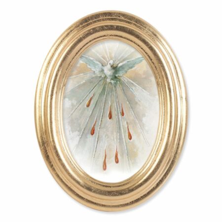 Holy Spirit Oval Gold-Leaf Framed Art