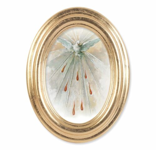 Holy Spirit Oval Gold-Leaf Framed Art