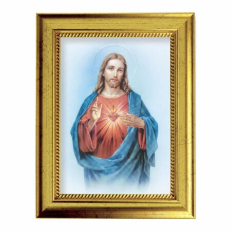 Sacred Heart of Jesus Gold-Leaf Framed Art