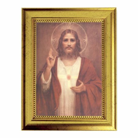 Sacred Heart of Jesus Gold-Leaf Framed Art