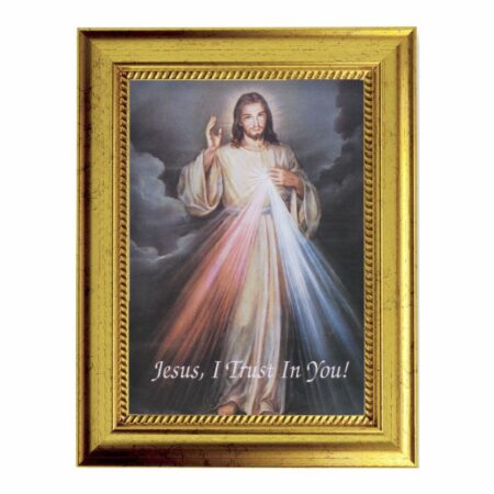 Divine Mercy Gold-Leaf Framed Art