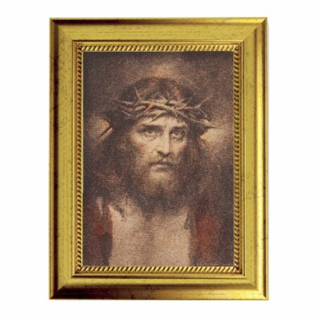 Head of Christ Gold-Leaf Framed Art