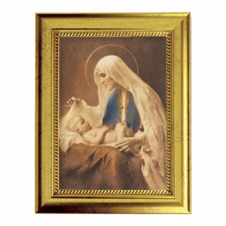 Madonna and Child Gold-Leaf Framed Art