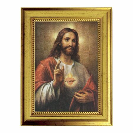 Sacred Heart of Jesus Gold-Leaf Framed Art