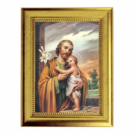 St. Joseph Gold-Leaf Framed Art