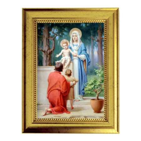 Holy Family with St. John the Baptist Gold-Leaf Framed Art