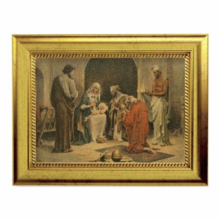 Adoration of the Magi Gold-Leaf Framed Art