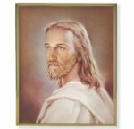 Head of Christ Gold Framed Plaque Art