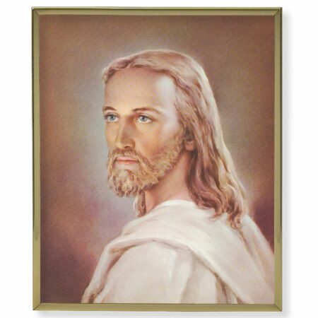 Head of Christ Gold Framed Plaque Art
