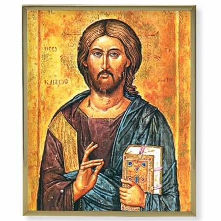Christ All Knowing Gold Framed Plaque Art