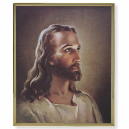 Head of Christ Gold Framed Plaque Art