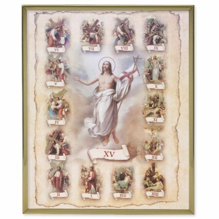 Stations Gold Framed Plaque Art