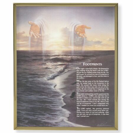 Footprints Gold Framed Plaque Art