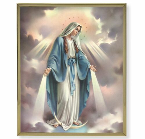 Our Lady of Grace Gold Framed Plaque Art