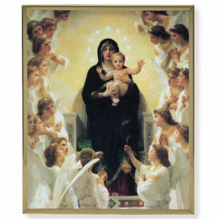 Queen of Angels Gold Framed Plaque Art
