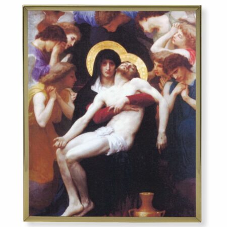 Pieta Gold Framed Plaque Art