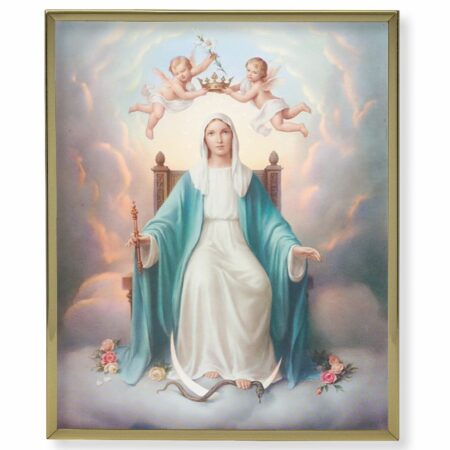 Queen of Heaven Gold Framed Plaque Art