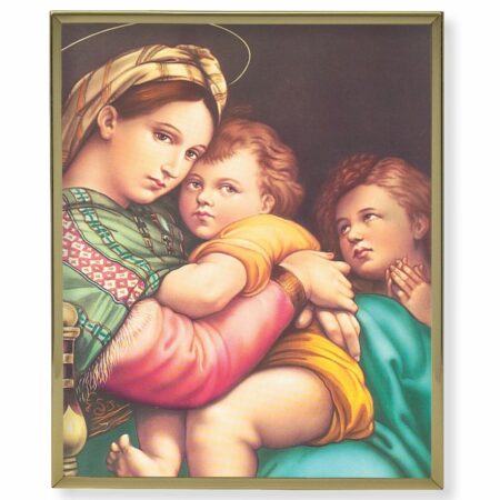 Madonna and Child Gold Framed Plaque Art