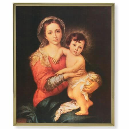 Madonna and Child Gold Framed Plaque Art