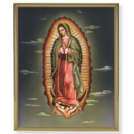 Our Lady of Guadalupe Gold Framed Plaque Art