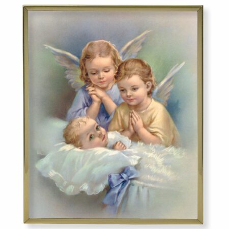 Guardian Angel Gold Framed Plaque Art