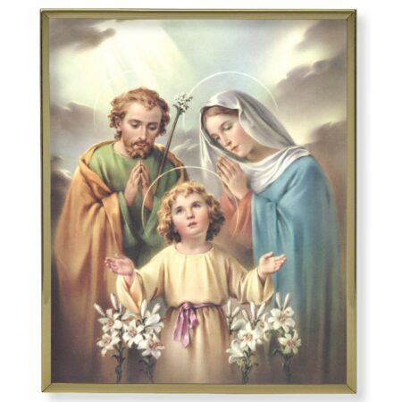 Holy Family Gold Framed Plaque Art