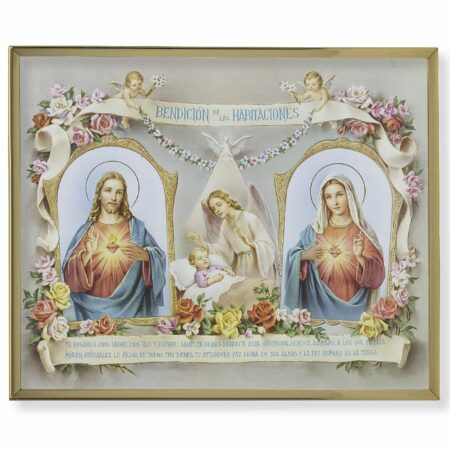 Baby Room Blessing (Spanish) Gold Framed Plaque Art