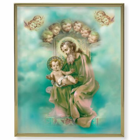 St. Joseph Gold Framed Plaque Art