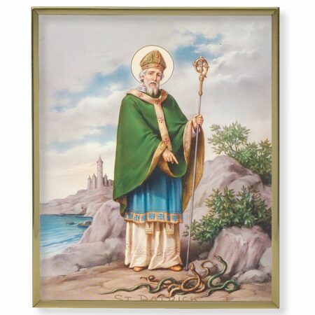 St. Patrick Gold Framed Plaque Art