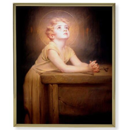 Thy Will Be Done Gold Framed Plaque Art