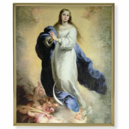 Immaculate Conception Gold Framed Plaque Art